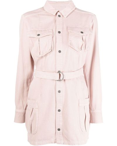 Ksubi Hazard Belted-waist Shirt Dress - Pink