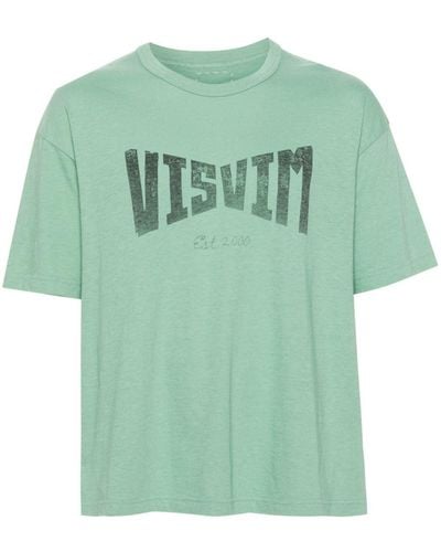 Visvim Heritage Logo-print T-shirt - Men's - Nylon/cotton - Green