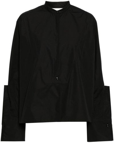 Jil Sander Oversize-cuff Cotton Shirt - ブラック
