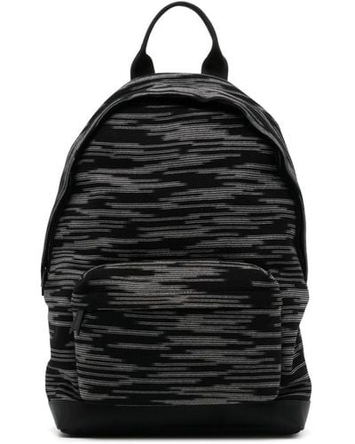 Missoni Space-dyed Slub-texture Backpack - Black