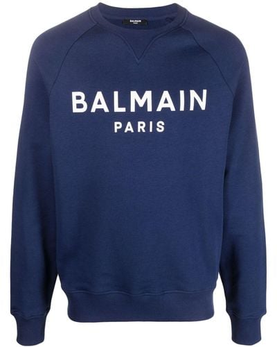 Balmain Sweater Met Logoprint - Blauw