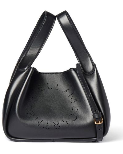 Stella McCartney Stella Logo Faux-Leather Tote Bag - Black