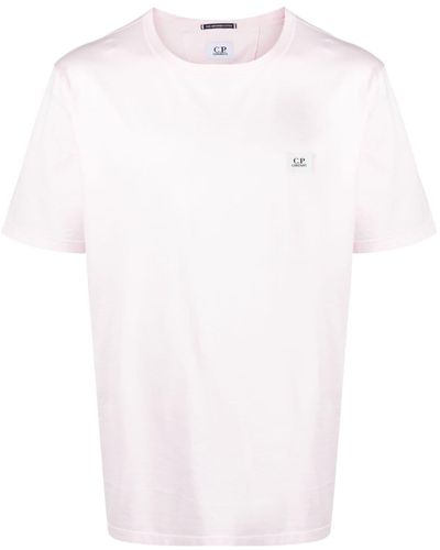 C.P. Company Katoenen T-shirt Met Logopatch - Wit