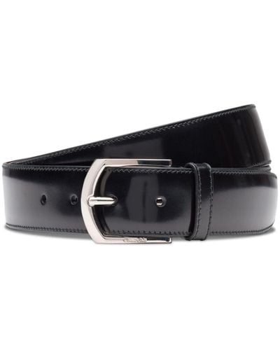 Church's Polished Buckle-fastening Leather Belt - Black