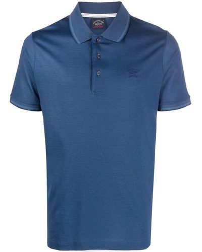 Paul & Shark Embroidered-logo Polo Shirt - Blue
