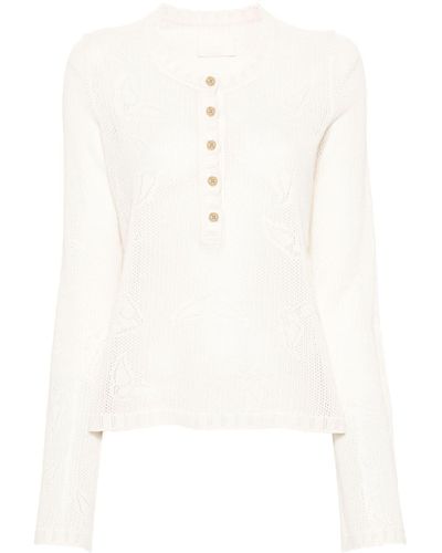 Zadig & Voltaire Jersey Salmyr Wings - Blanco