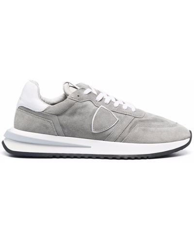 Philippe Model Tropez 2.1 Washed Suede Sneakers - White