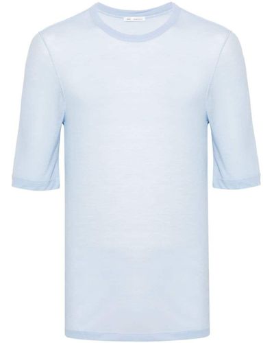 Ami Paris Semi-sheer Lyocell T-shirt - Blue