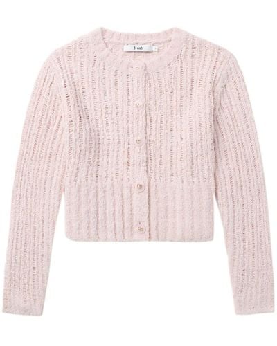 B+ AB Open-knit Cardigan - Pink