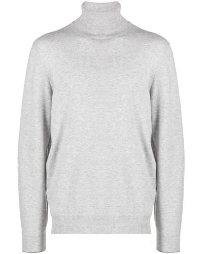 Brunello Cucinelli Roll-neck Cashmere Sweater - White