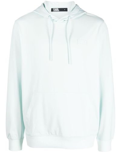 Karl Lagerfeld Logo-patch Hooded Sweatshirt - White