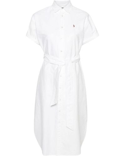 Polo Ralph Lauren Polo Pony-Motif Shirt Dress - White