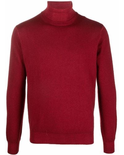 Dell'Oglio Roll-neck Rib-trimmed Sweater - Red
