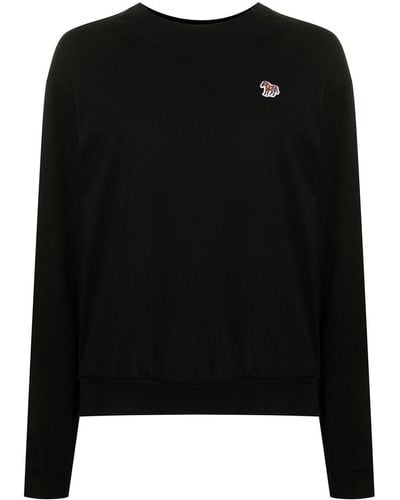 PS by Paul Smith Logo-embroidered Sweater - Black