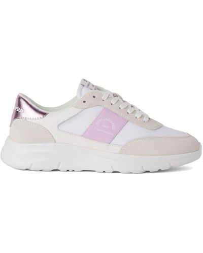 Karl Lagerfeld Maison Band Leather Sneakers - White