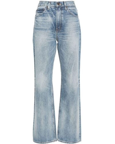 Nili Lotan Mitchell High-Rise Straight-Leg Jeans - Blue