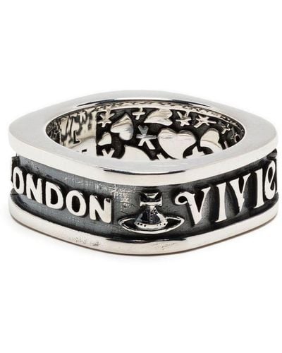 Vivienne Westwood Orb Logo-engraved Ring - White
