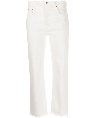 Citizens of Humanity Florence Wide Straight Jeans - White
