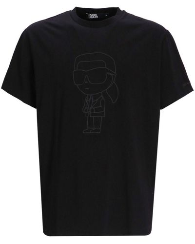 Karl Lagerfeld Ikonik Logo-print T-shirt - Black