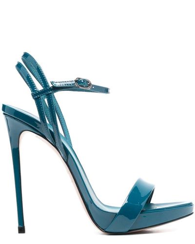 Le Silla Gwen 120mm Patent-leather Sandals - Blue