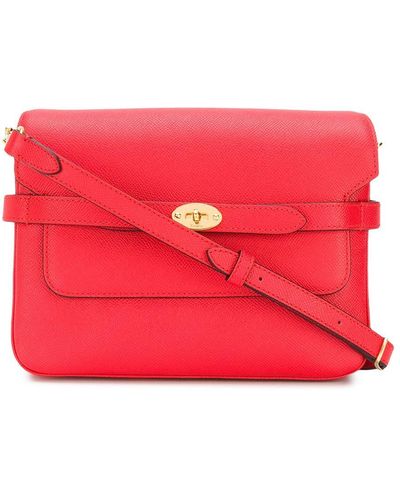 Mulberry Belted Bayswater Satchel Bag - Red