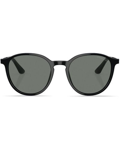 Giorgio Armani Sonnenbrille mit rundem Gestell - Grau