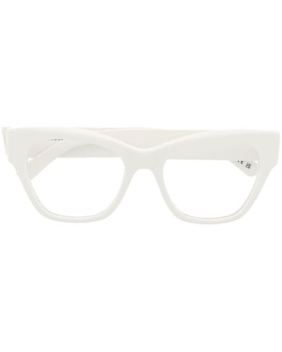 Balenciaga Cat-Eye-Brille mit Logo-Gravur - Weiß