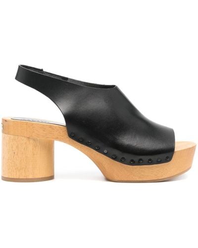 Isabel Marant Clogs aus Leder 30mm - Schwarz