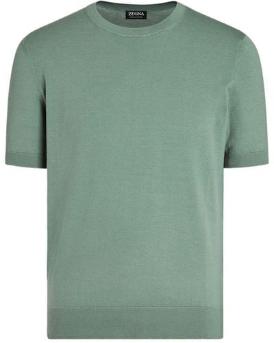 Zegna Fine-knit Cotton T-shirt - Green