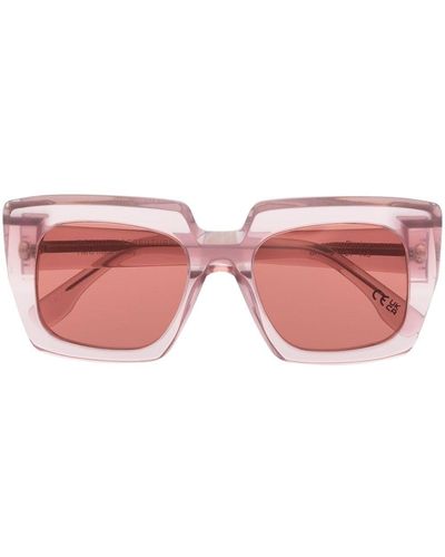Retrosuperfuture Eckige Sonnenbrille im Oversized-Look - Pink
