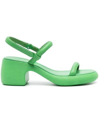 Camper Thelma 70mm Leather Sandals - Green
