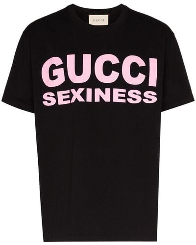 Gucci Logo-T-Shirt - Schwarz