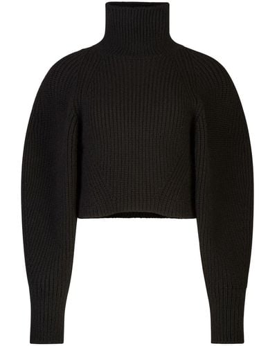 Nina Ricci Turtleneck Chunky-ribbed Sweater - Black