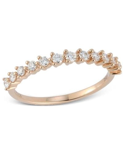 Dana Rebecca Anillo Vivian Lily en oro rosa de 14kt con diamantes - Blanco