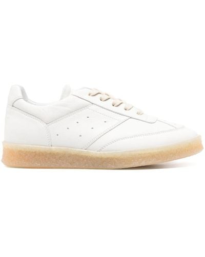 MM6 by Maison Martin Margiela 6 Court Leather Trainers - White
