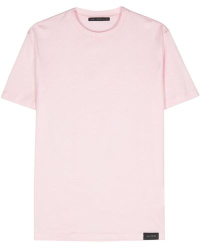 Low Brand Camiseta con parche del logo - Rosa