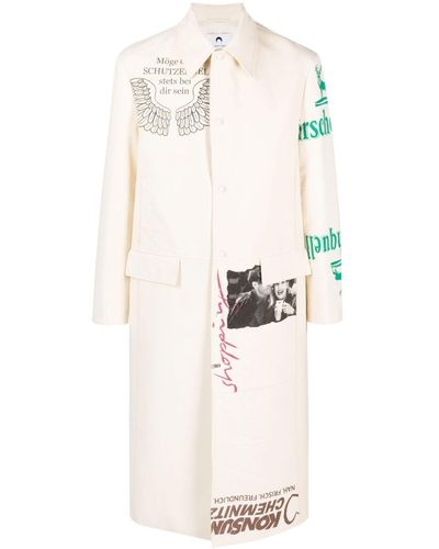 Marine Serre Regenerated Tote Bags Cotton Trench Coat - White