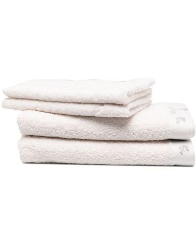 Off-White c/o Virgil Abloh Set di 2 asciugamani con logo - Bianco