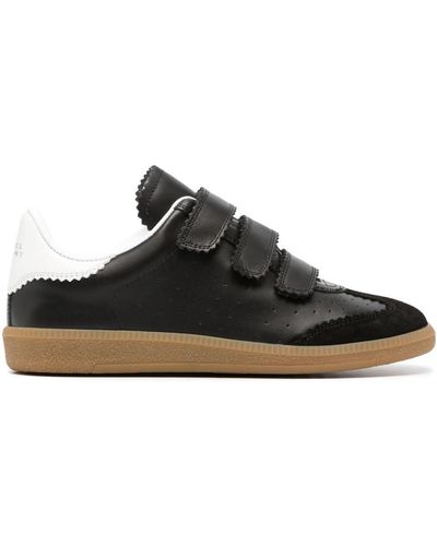 Isabel Marant Toile Beth Leather And Suede Sneakers - Black