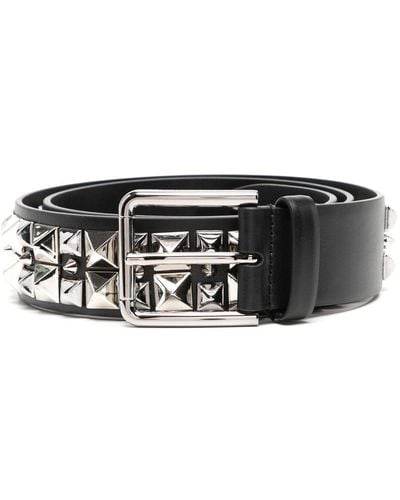 Dolce & Gabbana Stud-detail Leather Belt - Black