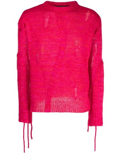 ANDERSSON BELL Colbine Ripped-detail Jumper - Pink