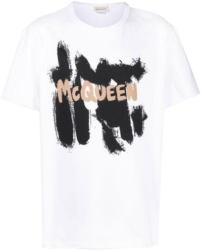 Alexander McQueen アレキサンダー・マックイーン ロゴ Tシャツ - ホワイト
