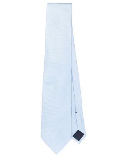 Tom Ford Cravate en soie à design tissé - Blanc