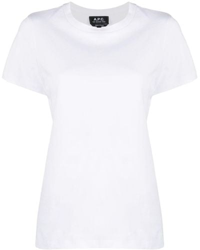 A.P.C. T-Shirt mit rundem Ausschnitt - Weiß