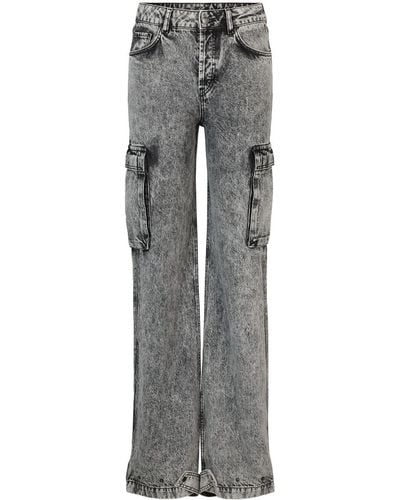 HUGO X Bella Poarch Gebella Straight-leg Jeans - Grey