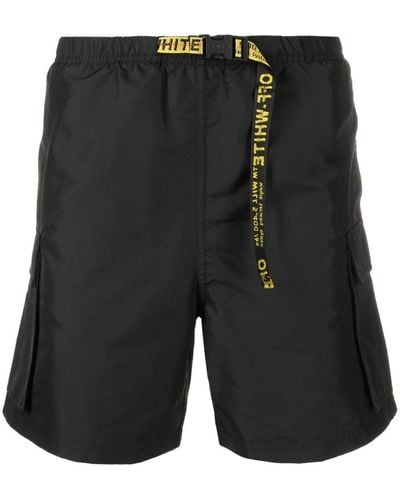 Off-White c/o Virgil Abloh Classic Industrial Belt Cargo Swim Shorts - Black