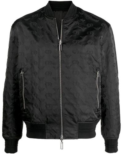 Emporio Armani ボンバージャケット - ブラック