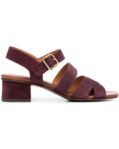 Chie Mihara Buckle-fastening Suede Sandals - Red
