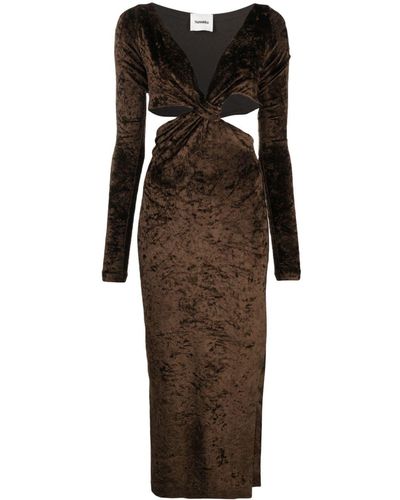 Nanushka Zanee Uitgesneden Midi-jurk - Zwart