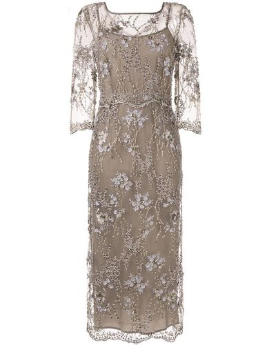 Antonio Marras Embroidered Cocktail Dress - Brown